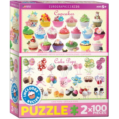 Eurographics-8902-0623 2 Puzzles - Cupcakes & Cake Pops