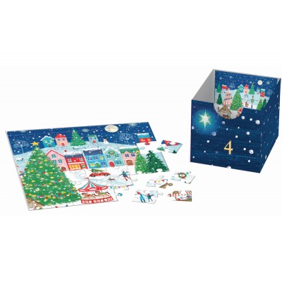 Eurographics-8924-5920 Calendrier de l'Avent - Village de Noel - 24 Puzzles