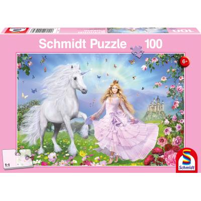 Puzzle Schmidt-Spiele-55565 Princesse des licornes