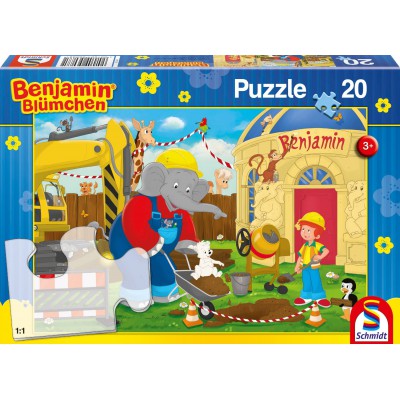 Puzzle Schmidt-Spiele-56088 Benjamin sur le Chantier
