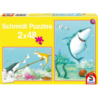 Puzzle Schmidt-Spiele-56101 Petit requin blanc