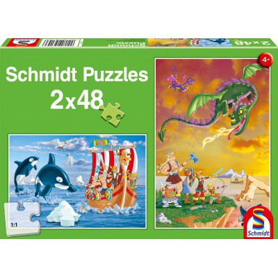 Schmidt-Spiele-56153 2 Puzzles - Viking