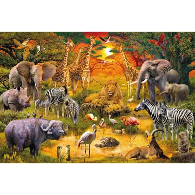 Puzzle Schmidt-Spiele-56195 Animaux d'Afrique