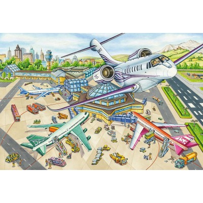 Puzzle Schmidt-Spiele-56206 Une Journée à l'Aéroport