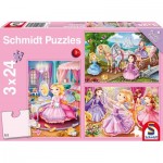  Schmidt-Spiele-56217 3 Puzzles - Princesses