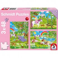 Schmidt-Spiele-56225 3 Puzzles - Princesses