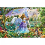 Puzzle  Schmidt-Spiele-56307 Princesse avec sa Licorne