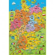 Puzzle  Schmidt-Spiele-56312 Carte de l'Allemagne avec Images