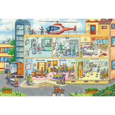 Puzzle Schmidt-Spiele-56374 A l'Hopital des Enfants