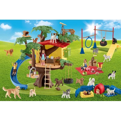 Puzzle Schmidt-Spiele-56403 Farm World Happy Dogs