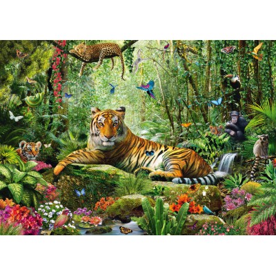 Puzzle Schmidt-Spiele-58188 Tigres dans la jungle