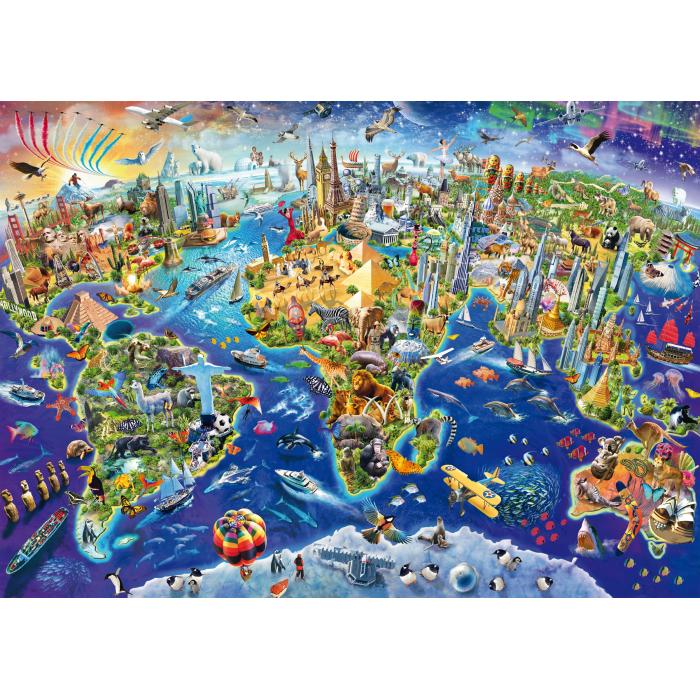 Puzzle  Schmidt-Spiele-58288 Découvrez notre Monde