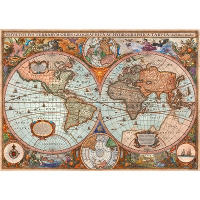 Puzzle Schmidt-Spiele-58328 Vieille Carte du Monde