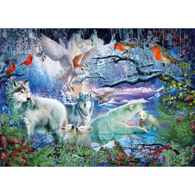 Puzzle Schmidt-Spiele-58349 Loups dans la Forêt d'Hiver