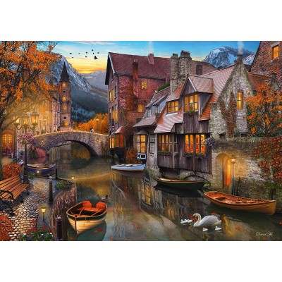 Puzzle Schmidt-Spiele-58355 Maison sur le Canal