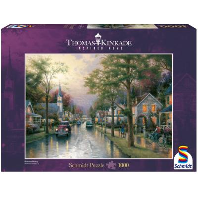 Puzzle Schmidt-Spiele-58441 La petite ville au matin
