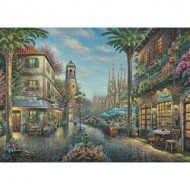 Puzzle  Schmidt-Spiele-58780 À la terrasse d'un café espagnol