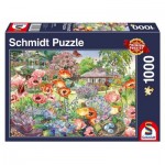 Puzzle  Schmidt-Spiele-58975 Jardin fleuri