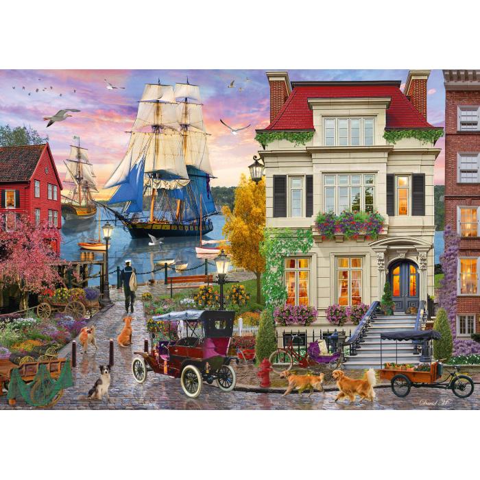 Puzzle  Schmidt-Spiele-58989 Bateau dans le Port