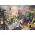 Puzzle  Schmidt-Spiele-59475 Thomas Kinkade - Disney, La Belle et la Bête