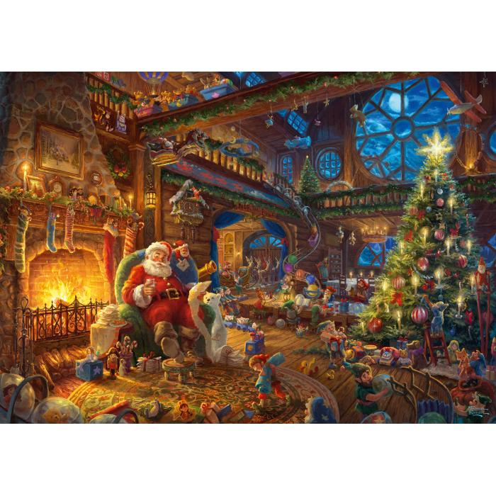 Puzzle  Schmidt-Spiele-59494 Thomas Kinkade - Santa Claus and His Secret Helper