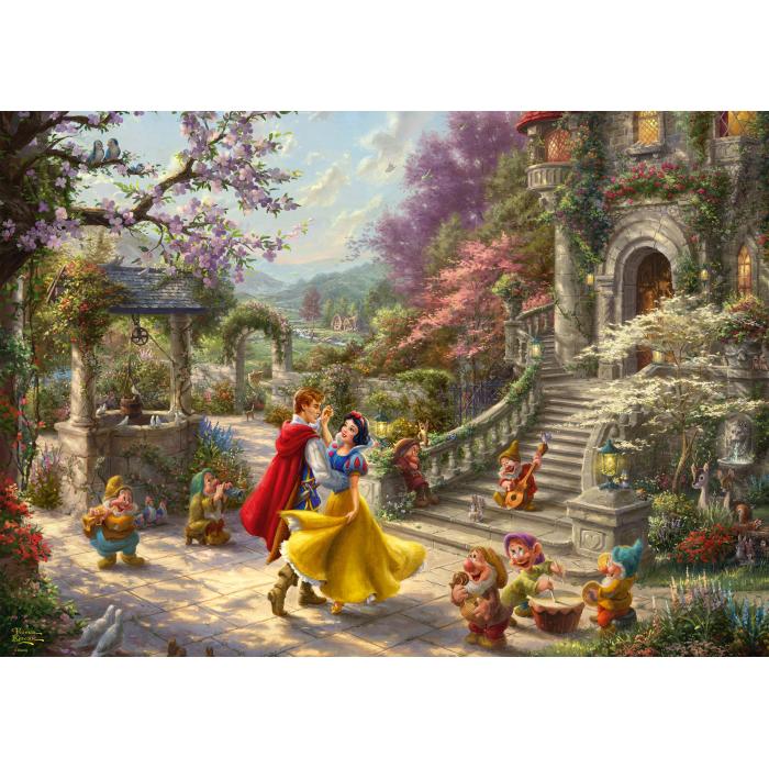 Puzzle  Schmidt-Spiele-59625 Thomas Kinkade, Disney, Blanche-Neige - Danse avec le Prince