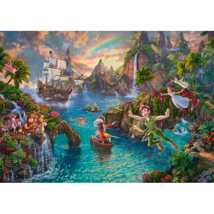 Puzzle  Schmidt-Spiele-59635 Thomas Kinkade, Disney - Peter Pan