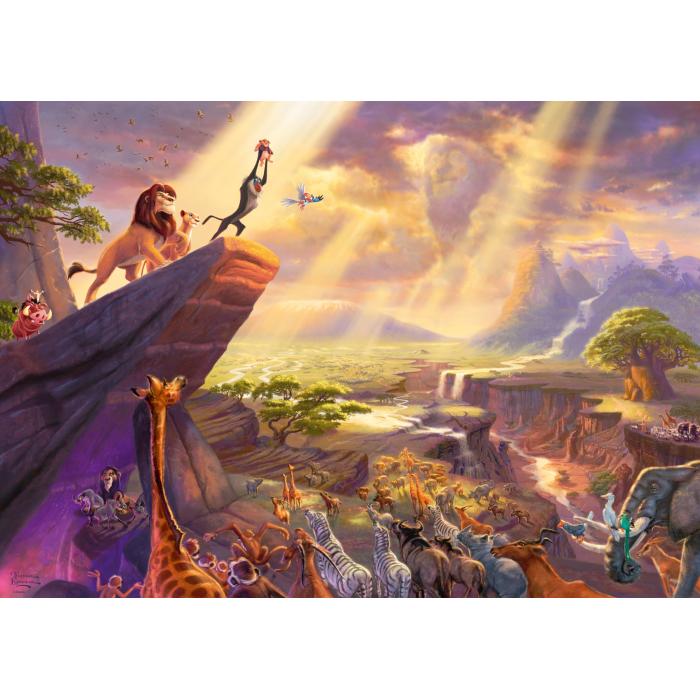 Puzzle  Schmidt-Spiele-59673 Thomas Kinkade - Disney - Le Roi Lion