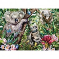 Puzzle  Schmidt-Spiele-59706 Une adorable famille de koalas
