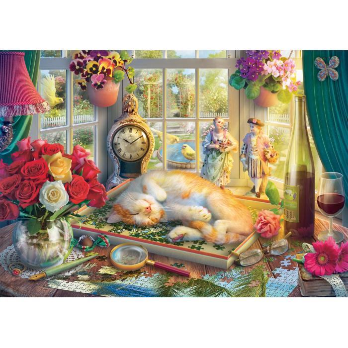  Schmidt-Spiele-59789 L'heure du Puzzle pour le Chat