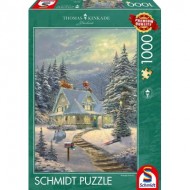 Puzzle  Schmidt-Spiele-59935 Thomas Kinkade - La Veille de Noël