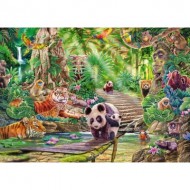 Puzzle  Schmidt-Spiele-59962 La faune asiatique