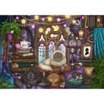 Puzzle  Schmidt-Spiele-59990 Afternoon Tea avec des chats