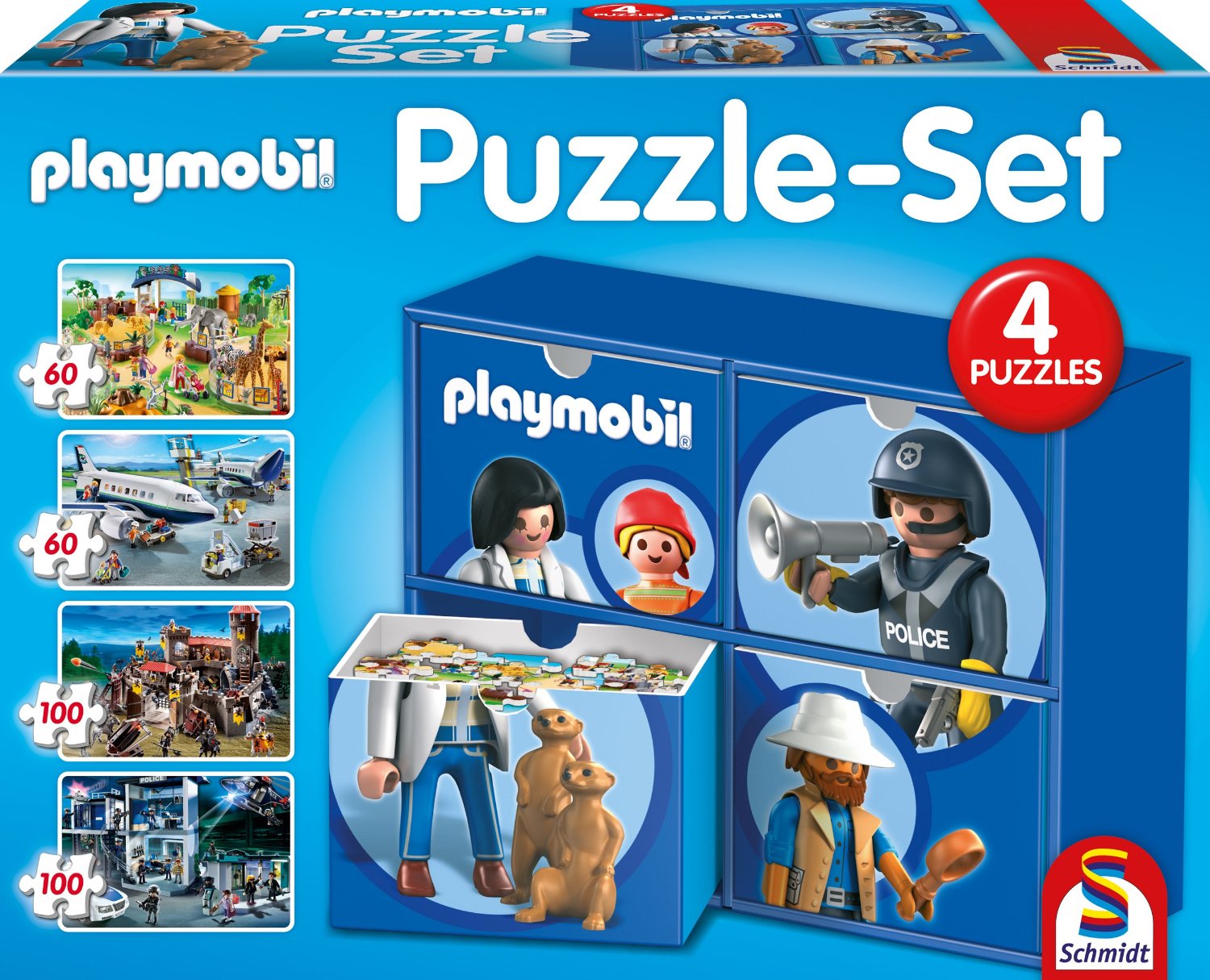 Schmidt Playmobil Children's Jigsaw Puzzle; Set Sail! in tin box; 60 pieces