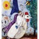 Puzzle en Bois découpé à la Main - Chagall Marc - Les Mariés de la Tour Eiffel