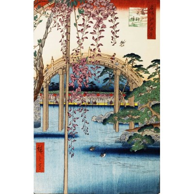 Puzzle-Michele-Wilson-A637-350 Puzzle en Bois - Hiroshige - Sanctuaire Kameido Tenjin