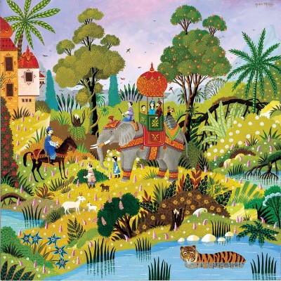 Puzzle-Michele-Wilson-A682-500 Puzzle en Bois - Alain Thomas - Paysage Oriental au Tigre