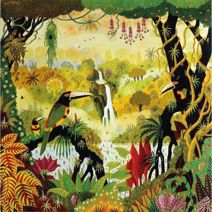 Puzzle-Michele-Wilson-A850-80 Puzzle en Bois Découpé à la Main - Alain Thomas : Toucan À La Cascade