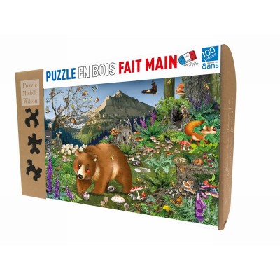 Puzzle-Michele-Wilson-K068-100 Puzzle en Bois Découpé à la Main - En Montagne