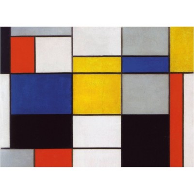 Puzzle-Michele-Wilson-K629-24 Puzzle en Bois découpé à la Main - Mondrian - Composition 123