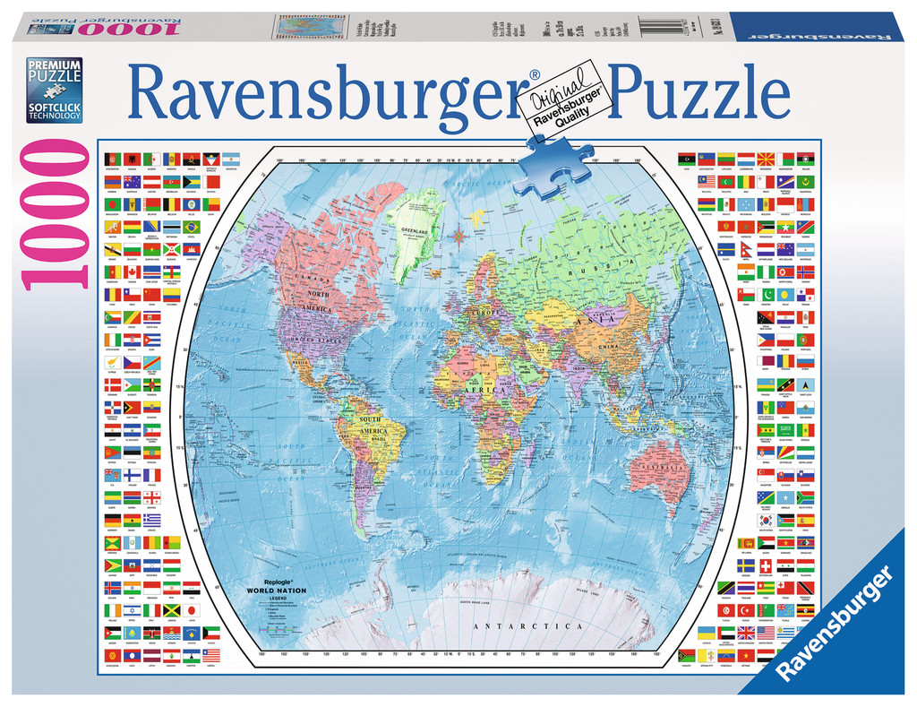 Carte du Monde Politique - 1000 Teile - RAVENSBURGER ...