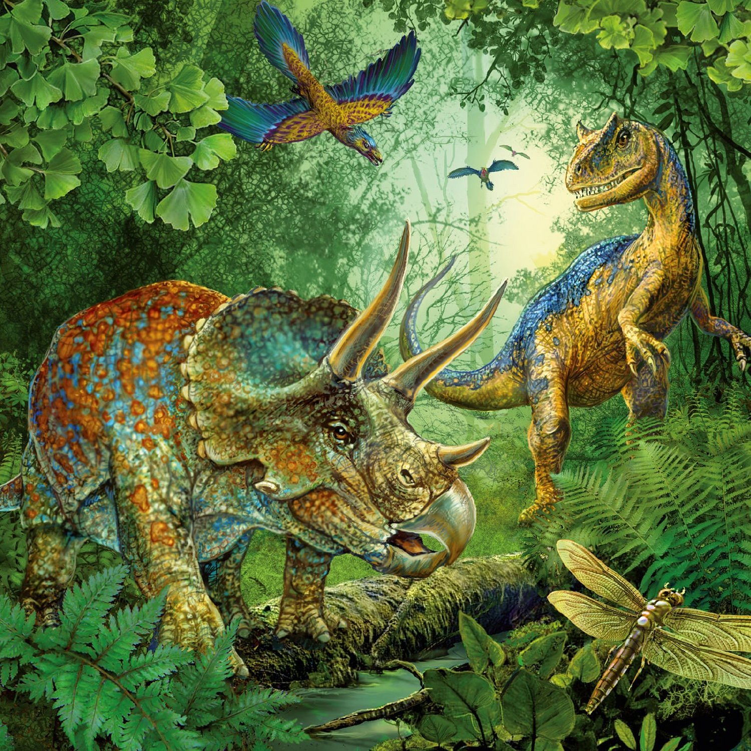 3 Puzzles  Fascination des Dinosaures  49 Teile 