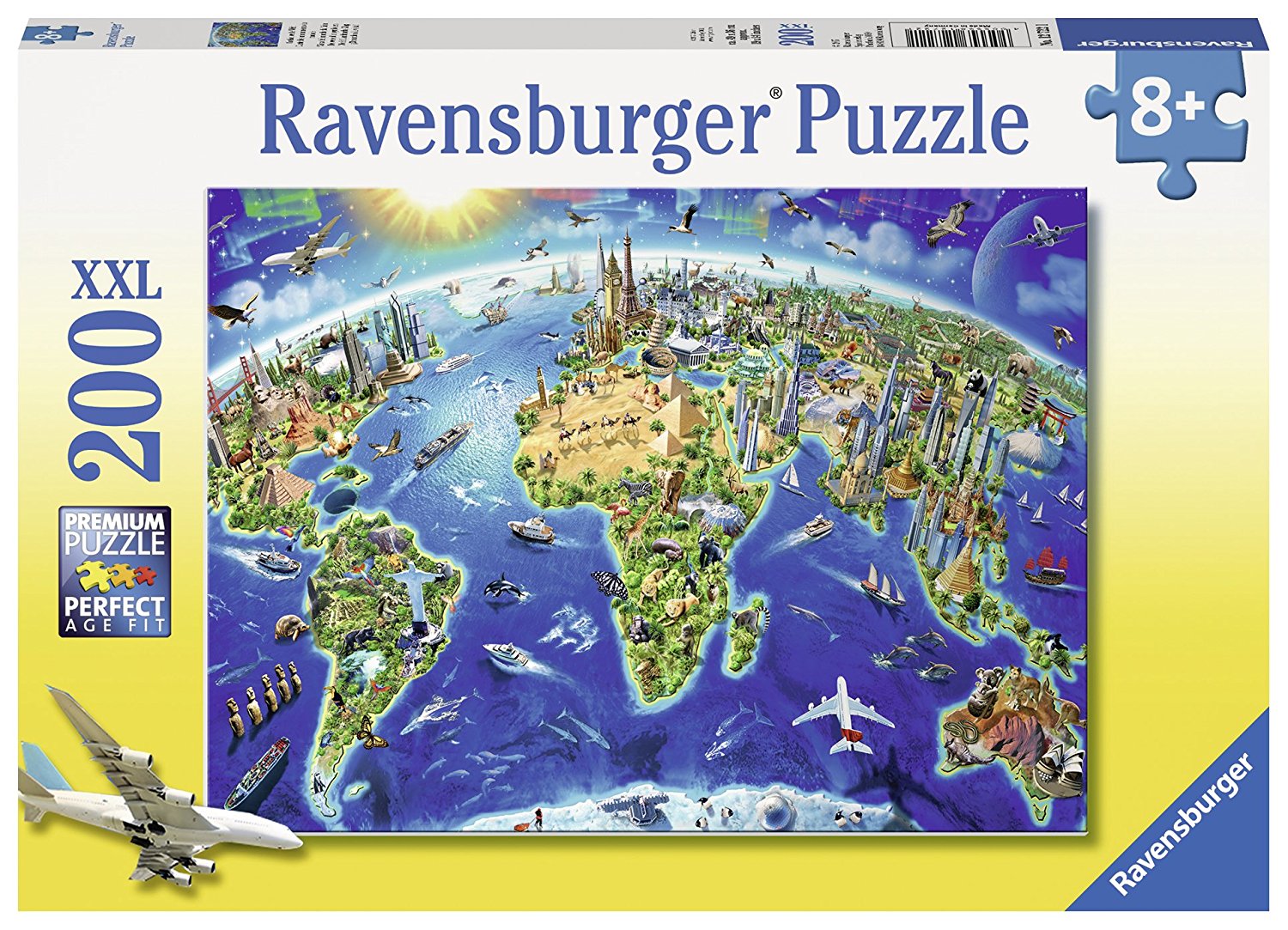 Pièces XXL - Carte du Monde - 200 Teile - RAVENSBURGER ...