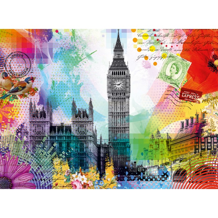 Puzzle  Ravensburger-00309 Carte de Londres