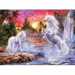 Puzzle  Ravensburger-00471 Star Line : Belles licornes