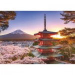 Puzzle  Ravensburger-00582 Cerisiers en Fleurs - Japon