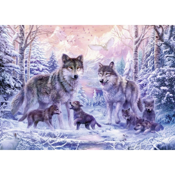 Puzzle Ravensburger-00647 Loups Arctiques