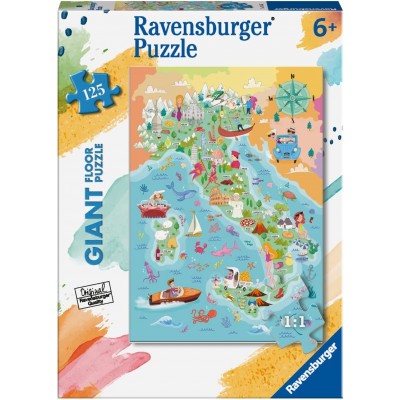 Ravensburger-03145 Puzzle Géant de Sol - Pièces XXL - Italie
