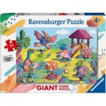 Ravensburger-03147 Puzzle Géant de Sol - Pièces XXL - Dinosaures