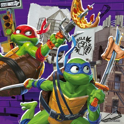 Ravensburger-04012 3 Puzzles - Tortues Ninja